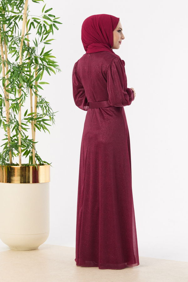 Abiye Elbise Bordo - 11005