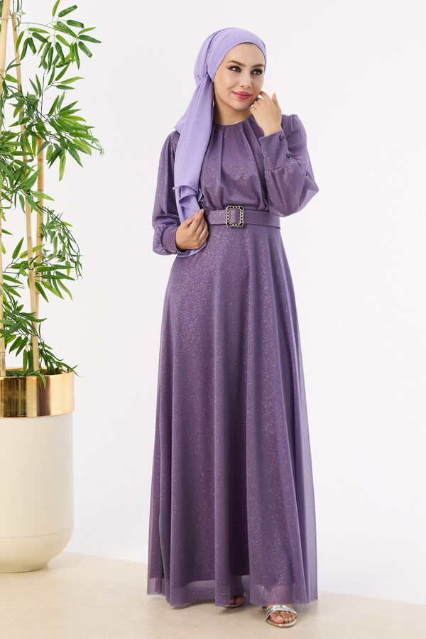 Abiye Elbise Lila - 11005