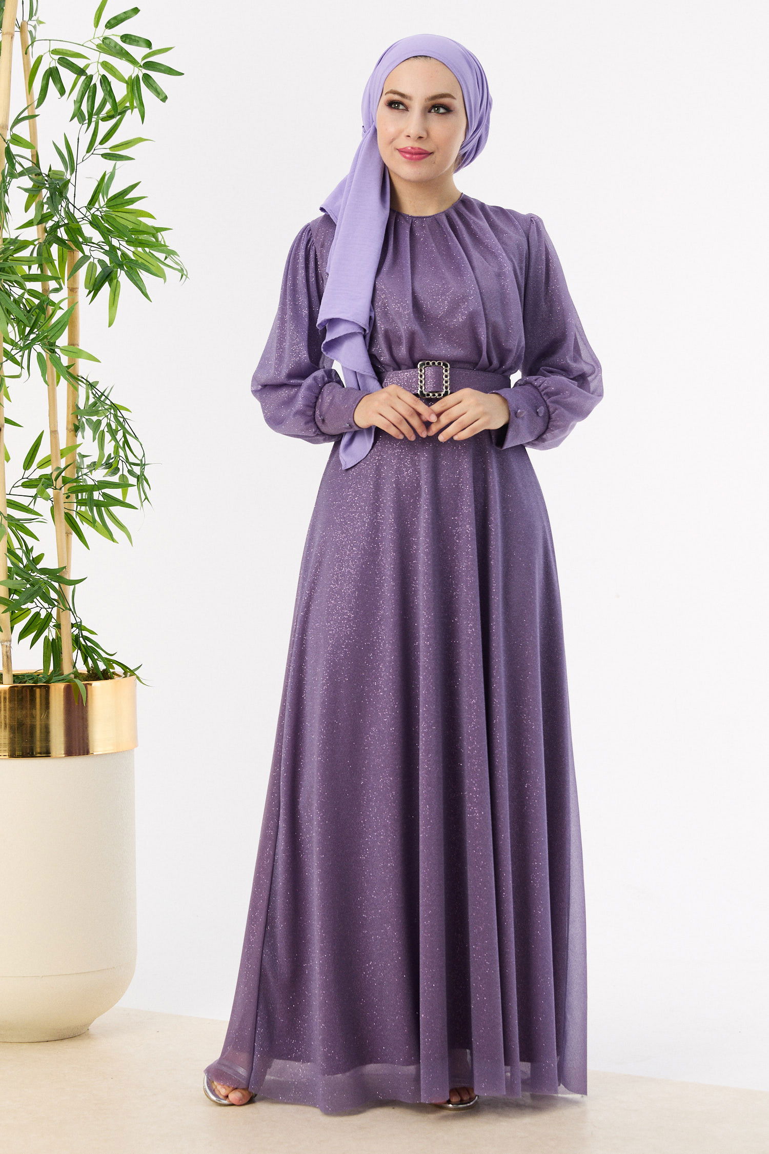 Abiye Elbise Lila - 11005