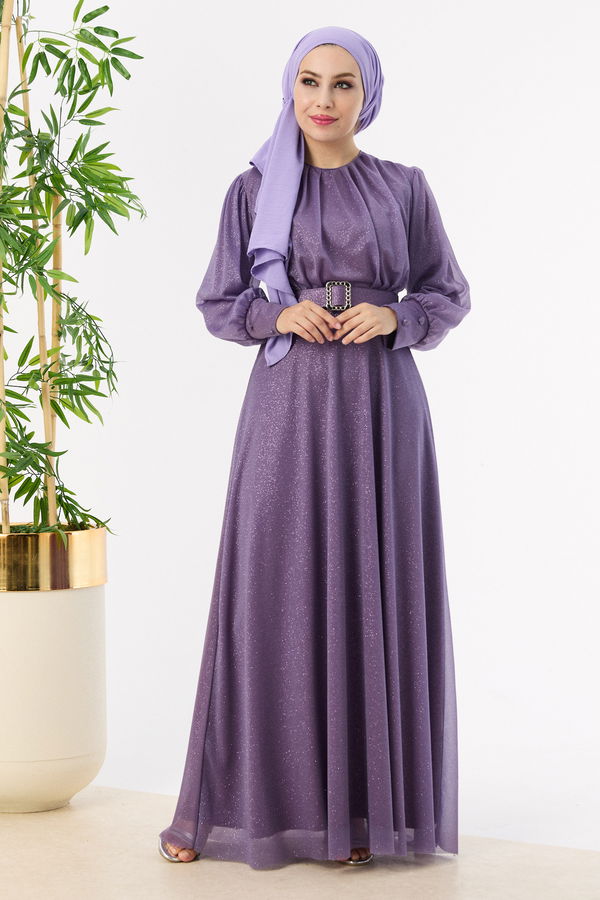 Abiye Elbise Lila - 11005