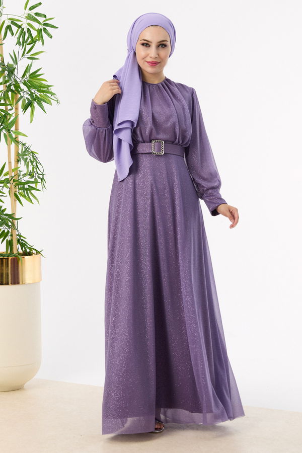 Abiye Elbise Lila - 11005