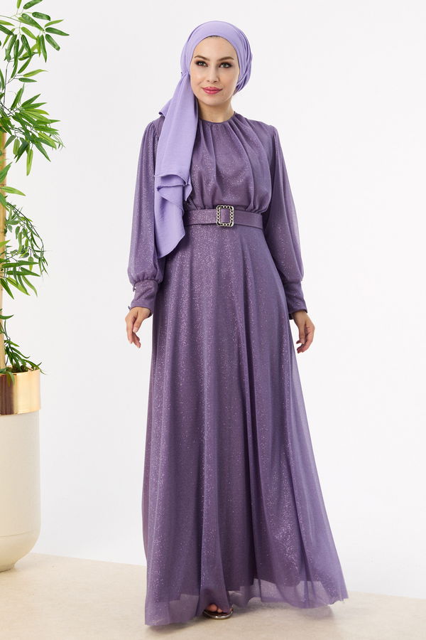 Abiye Elbise Lila - 11005
