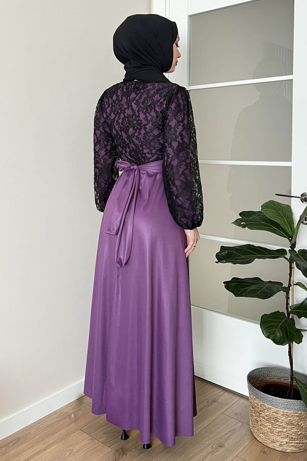 Abiye Elbise Lila - 11018