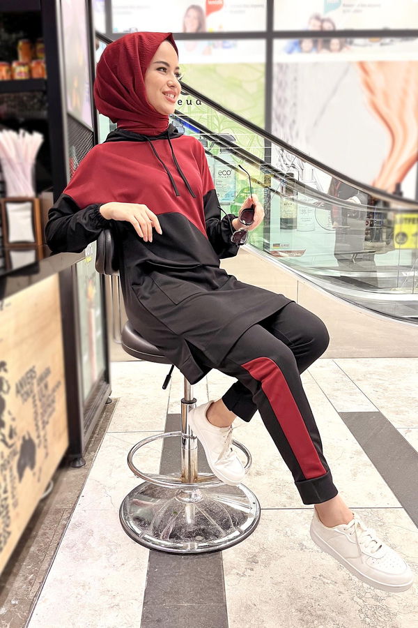 Tunik Pantolon Bordo - 11022