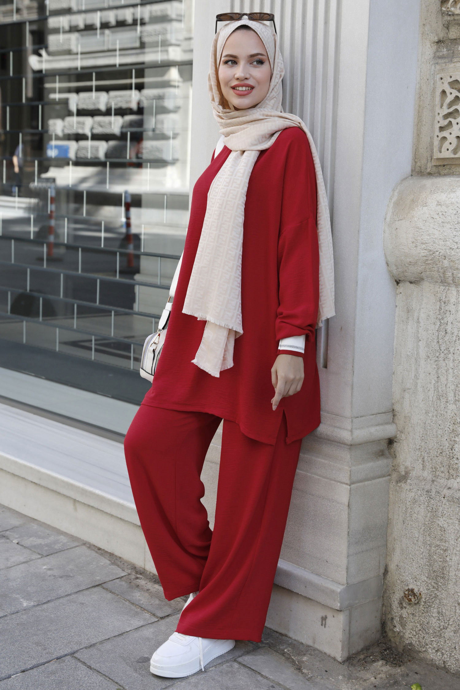 Tunik+Pantolon Bordo - 11204