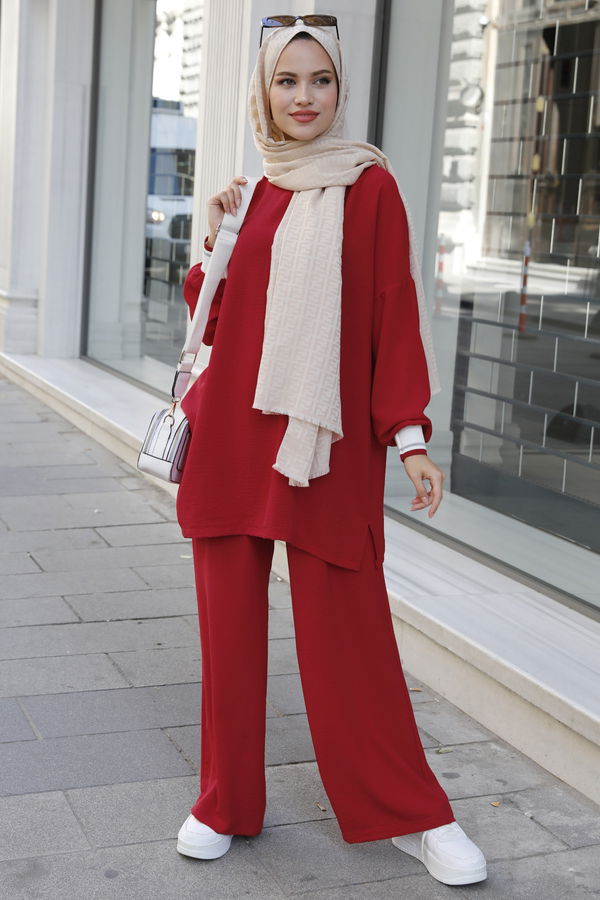 Tunik+Pantolon Bordo - 11204