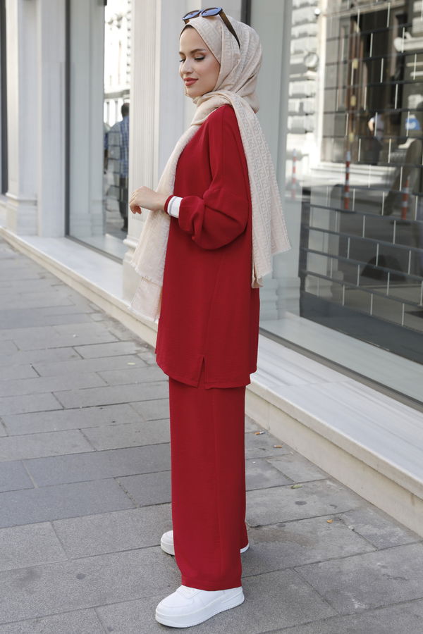 Tunik+Pantolon Bordo - 11204