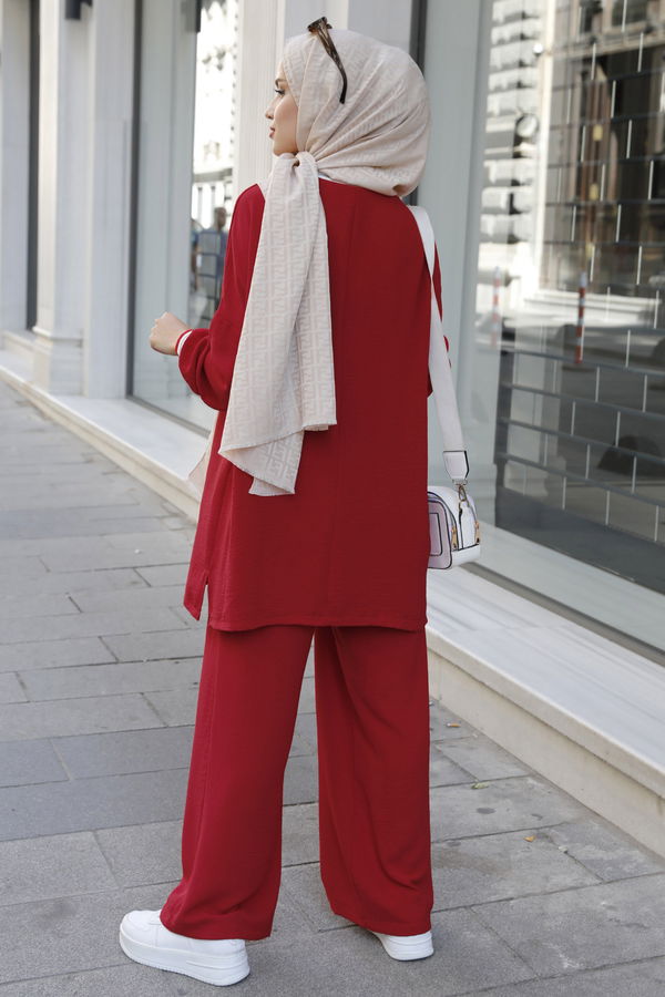Tunik+Pantolon Bordo - 11204