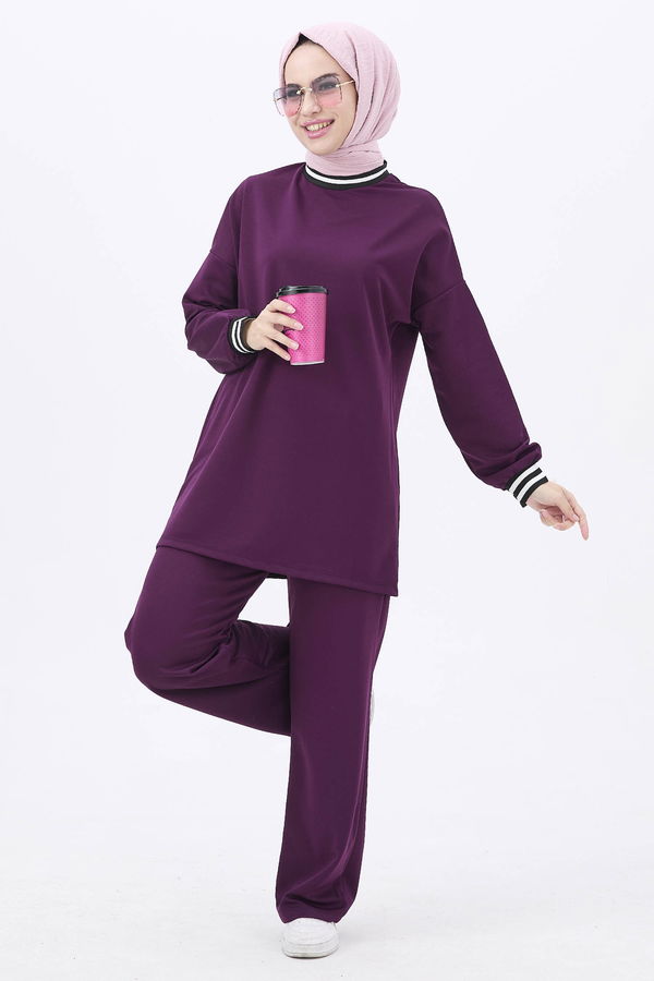 Tunik+Pantolon Mor - 11204