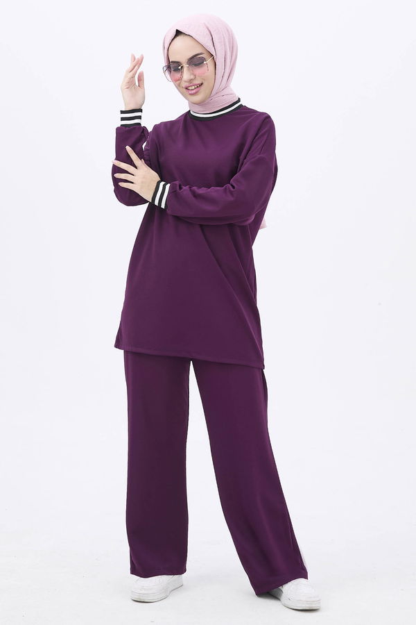 Tunik+Pantolon Mor - 11204