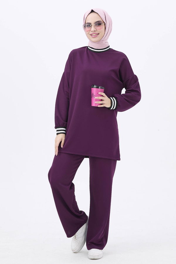 Tunik+Pantolon Mor - 11204