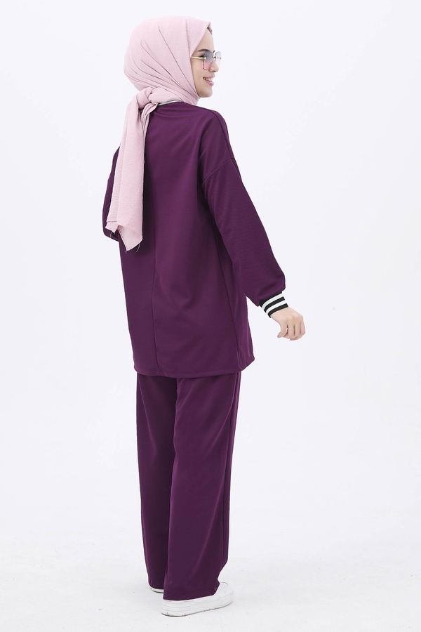 Tunik+Pantolon Mor - 11204