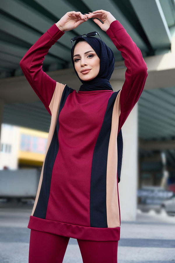 Tunik Pantolon Bordo - 11302