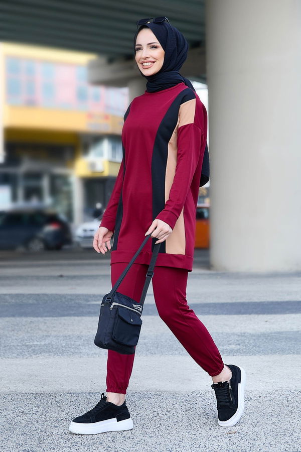 Tunik Pantolon Bordo - 11302