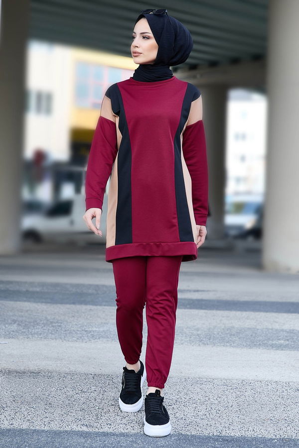 Tunik Pantolon Bordo - 11302