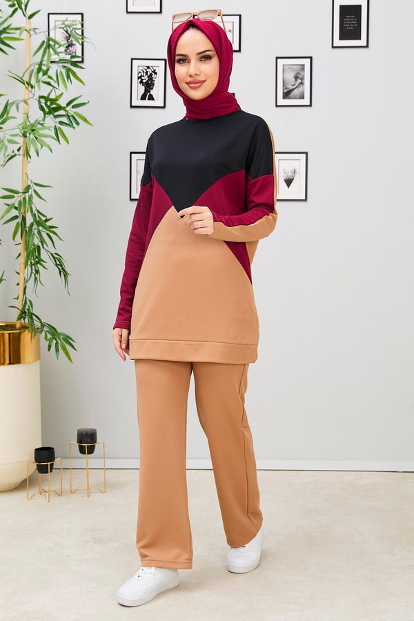 Tunik Pantolon Bordo - 11335
