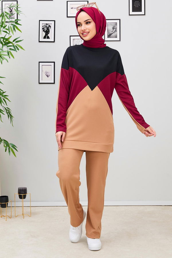 Tunik Pantolon Bordo - 11335