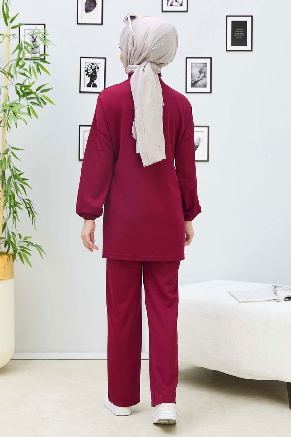 Tunik+Pantolon Bordo - 11338 BORDO