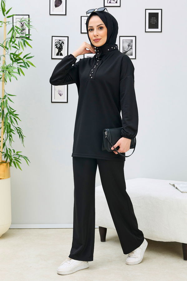 Tunik+Pantolon Siyah - 11338