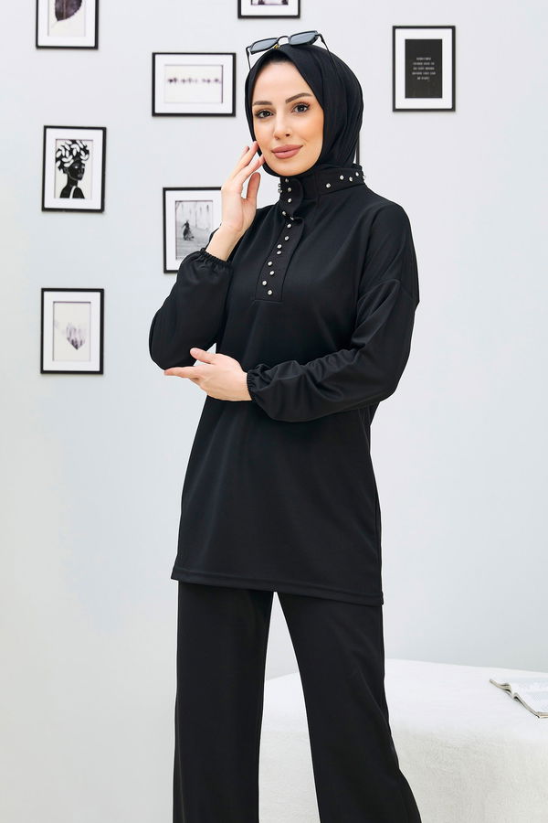 Tunik+Pantolon Siyah - 11338