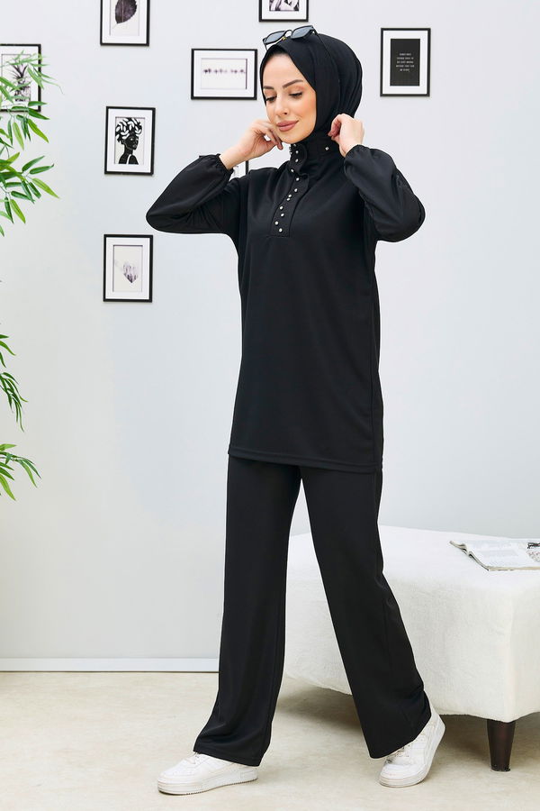 Tunik+Pantolon Siyah - 11338