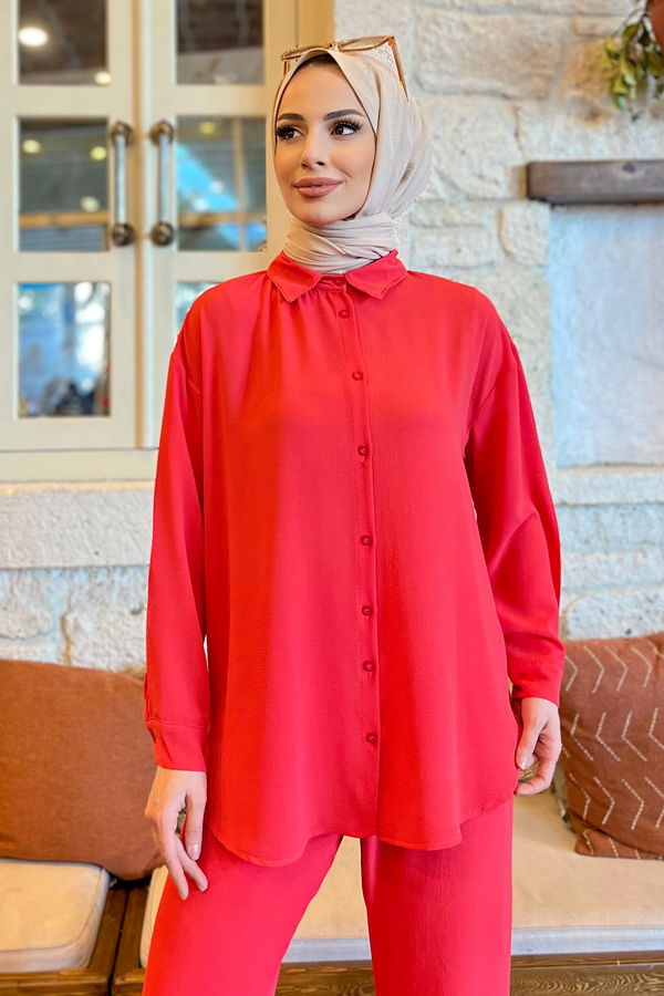 Tunik+Pantolon Kırmızı - 11339