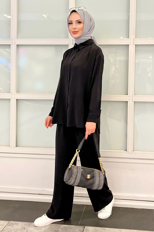 Tunik+Pantolon Siyah - 11339