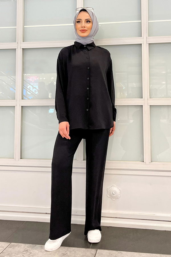 Tunik+Pantolon Siyah - 11339