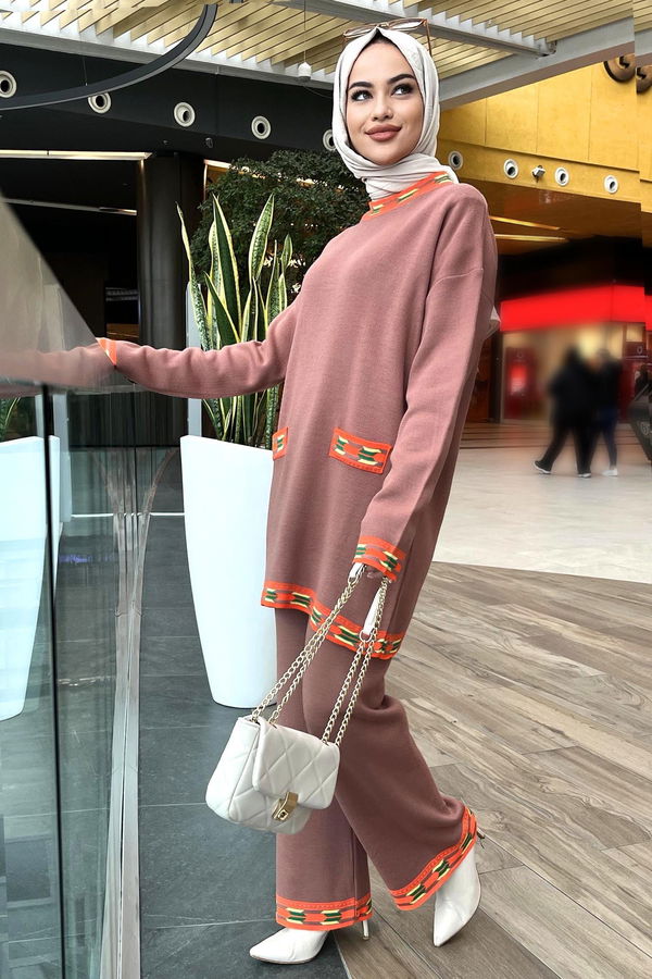 Triko Tunik Pantolon Pembe - 21802