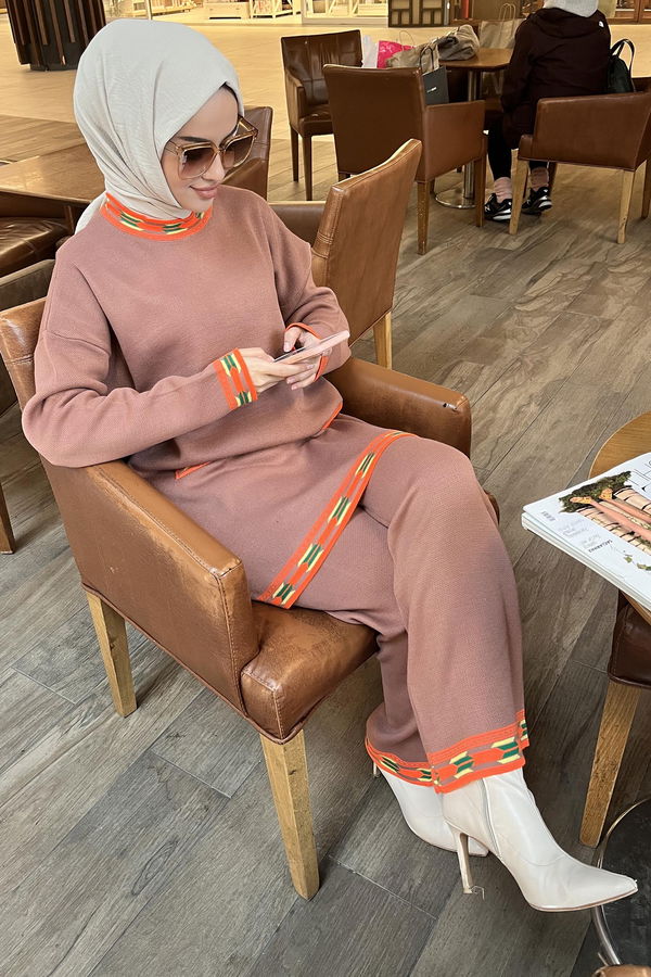Triko Tunik Pantolon Pembe - 21802