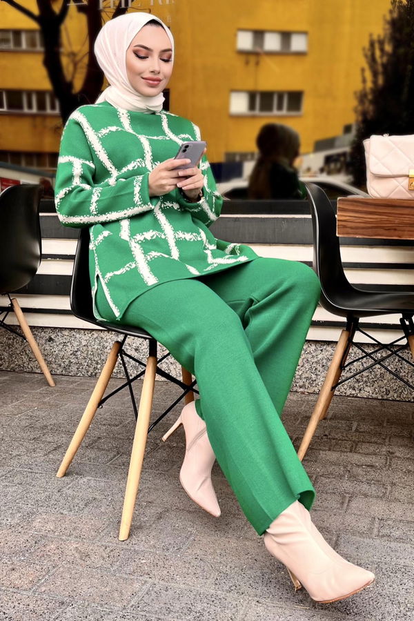 Triko Tunik Pantolon Yeşil - 21831
