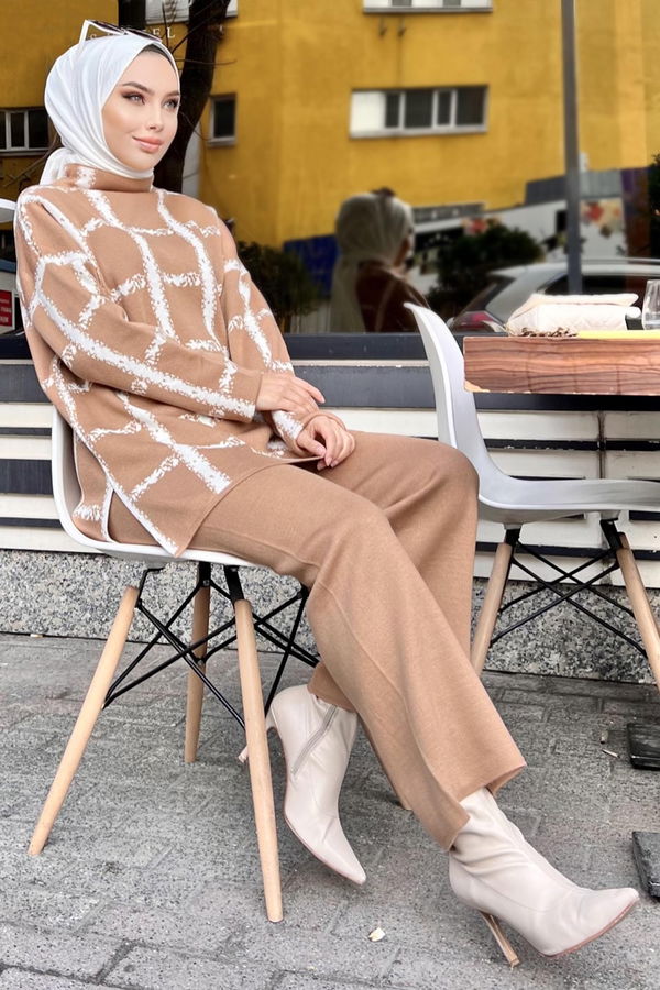 Triko Tunik Pantolon Vizon - 21831