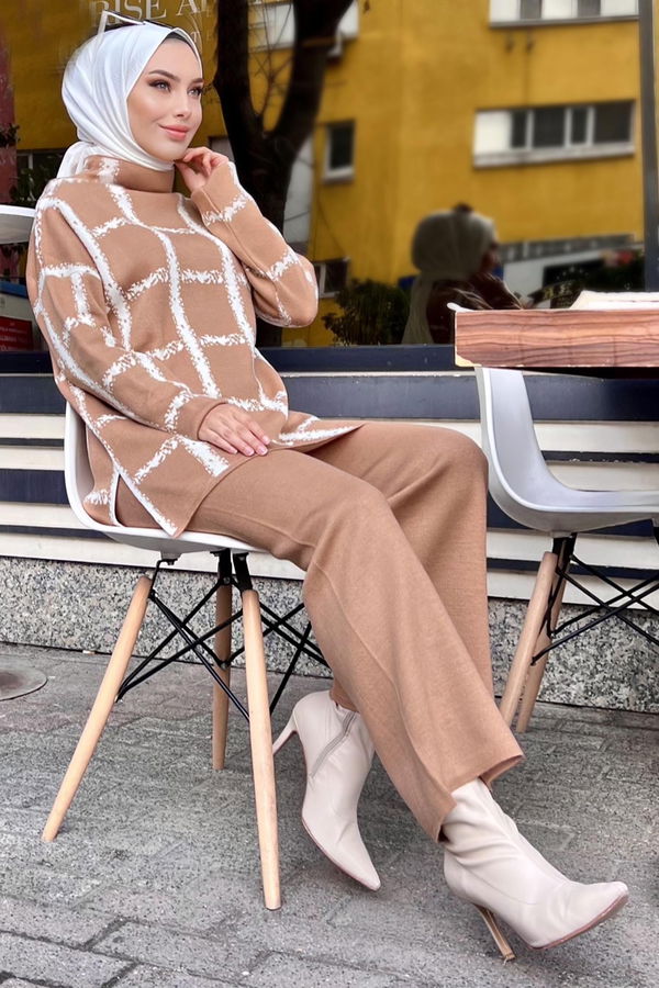 Triko Tunik Pantolon Vizon - 21831