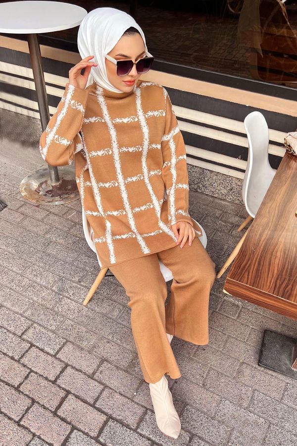 Triko Tunik Pantolon Vizon - 21831