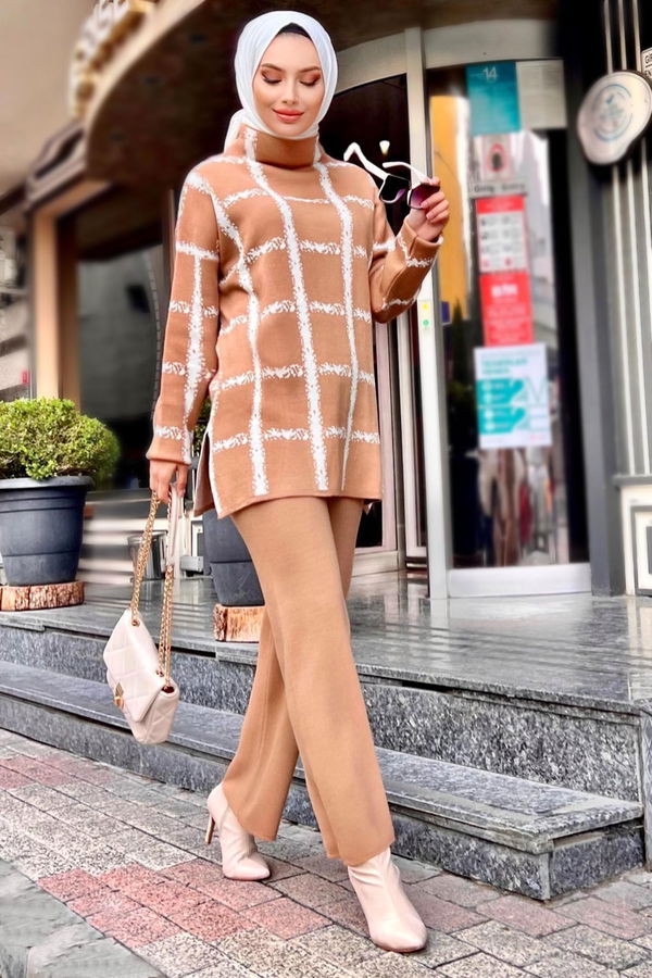 Triko Tunik Pantolon Vizon - 21831