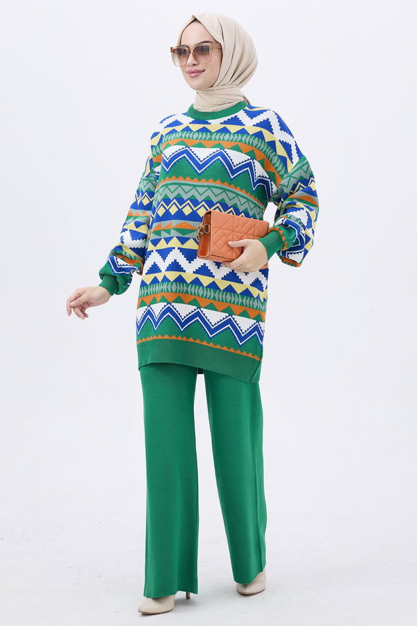 Triko Tunik Pantolon Yeşil - 21834