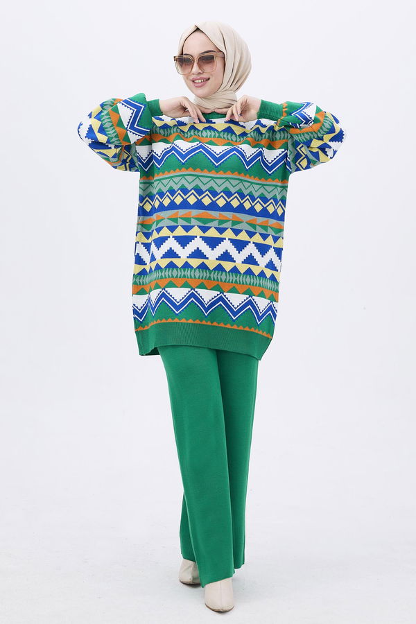 Triko Tunik Pantolon Yeşil - 21834