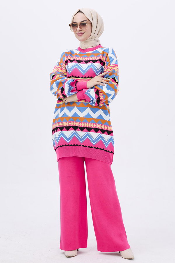 Triko Tunik Pantolon Fuşya - 21834