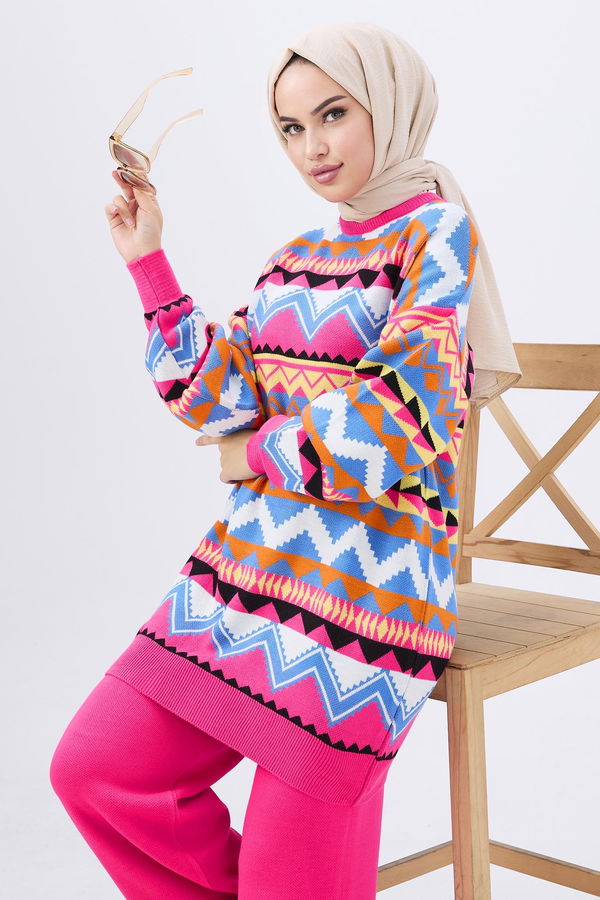 Triko Tunik Pantolon Fuşya - 21834