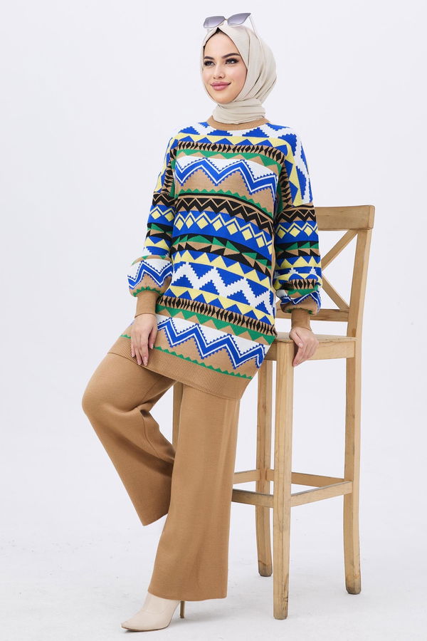 Triko Tunik Pantolon Vizon - 21834