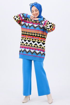 Triko Tunik Pantolon Mavi - 21834