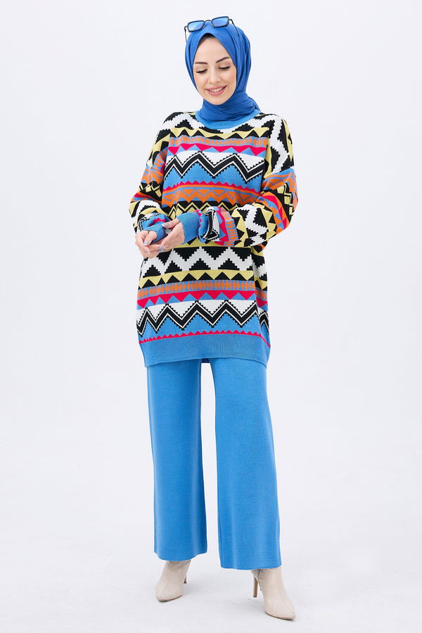 Triko Tunik Pantolon Mavi - 21834