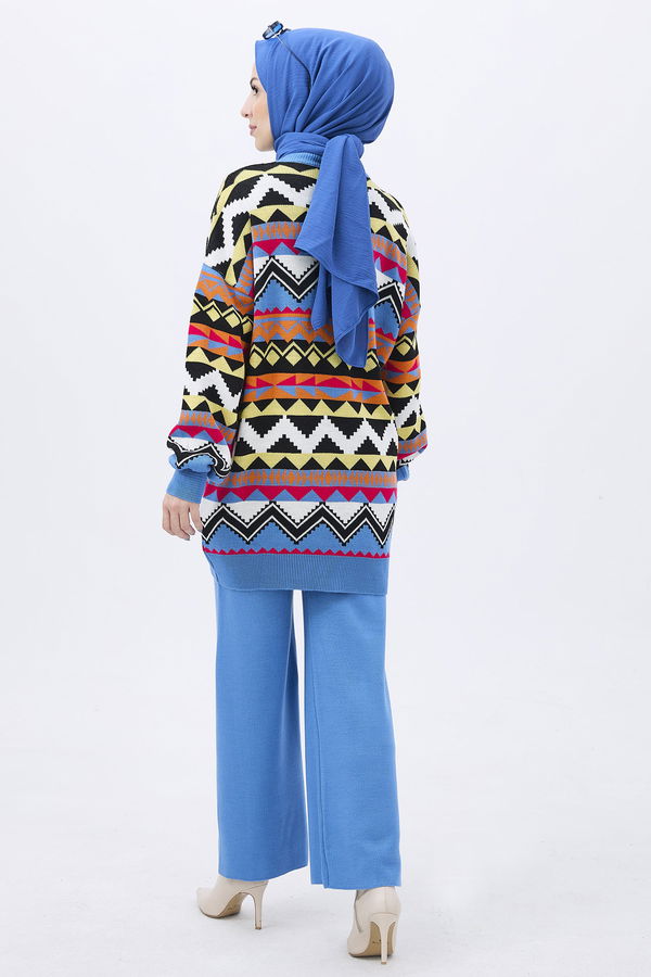 Triko Tunik Pantolon Mavi - 21834