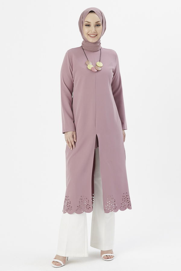 LAZER KESIM ELBISE Lila - 3546