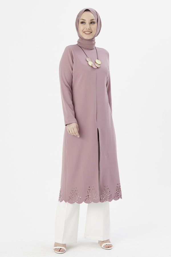 LAZER KESIM ELBISE Lila - 3546