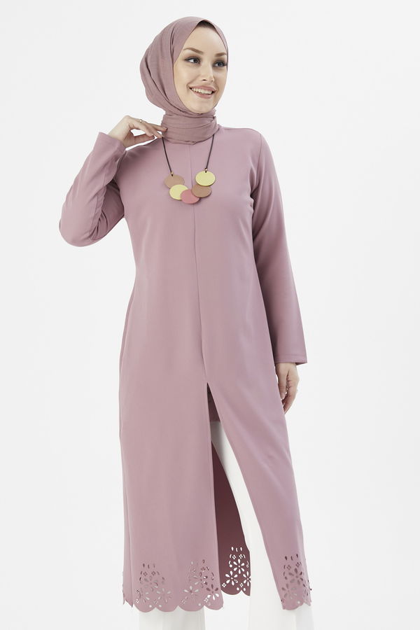 LAZER KESIM ELBISE Lila - 3546