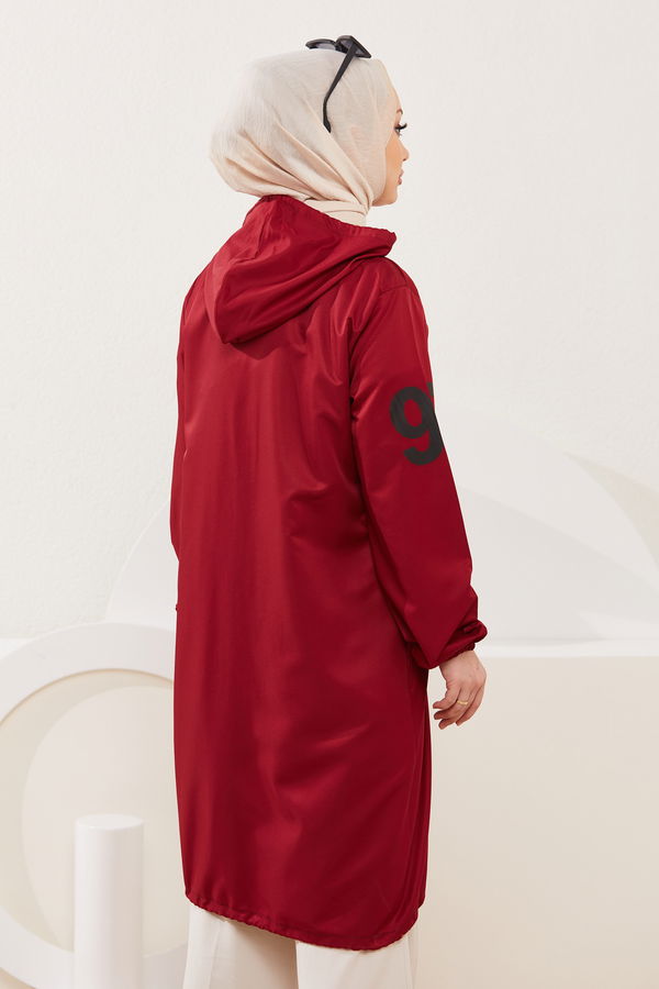 Kapüşonlu Kap Bordo - 7087 BORDO