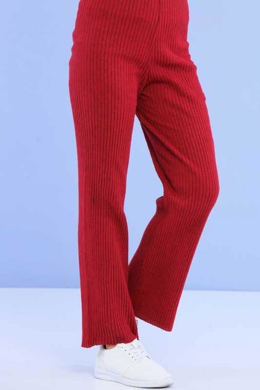 Fitilli Pantolon Siyah  Bordo - 6820 BORDO