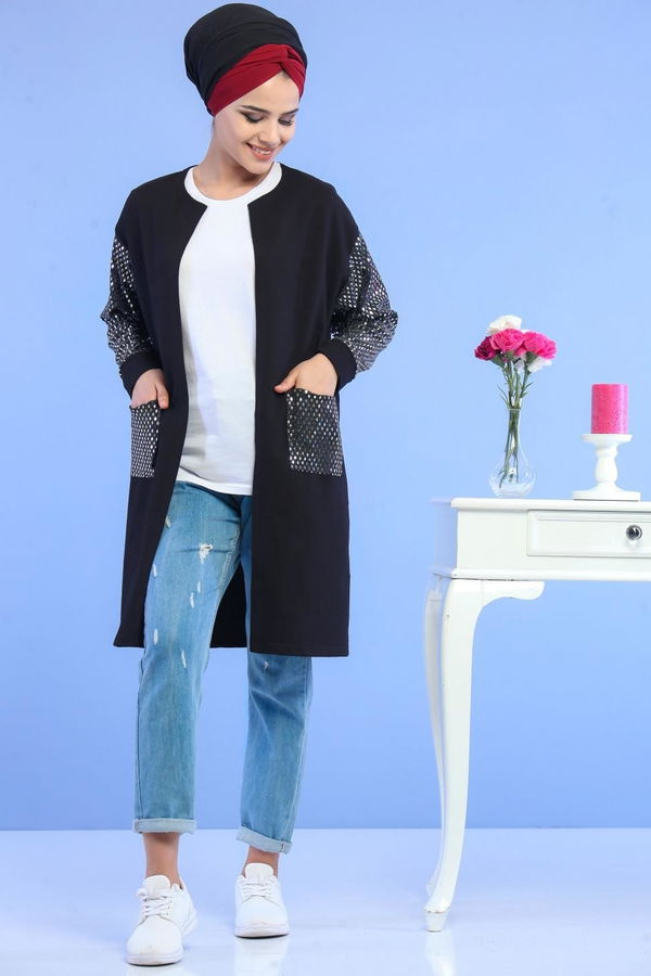 Pullu Hırka Siyah Siyah - 6908 SİYAH