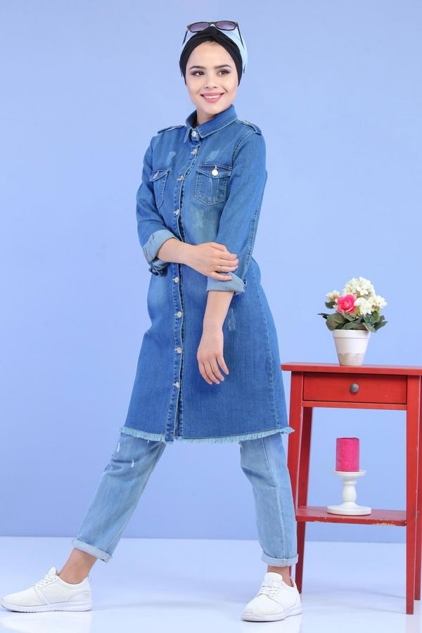 Kot Ceket Kot Rengi - 02 6693 Mavi - 6693